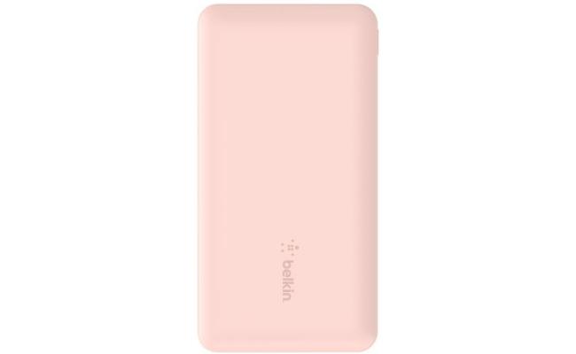 Belkin BoostCharge, USB C Power Bank 10000 mAh w/ 2xUSB-A Ports, 15W, iPhone 17, Air, Pro, Samsung Galaxy S25, iPad, Nintendo Switch 2, Google Pixel 10, etc. - Pink